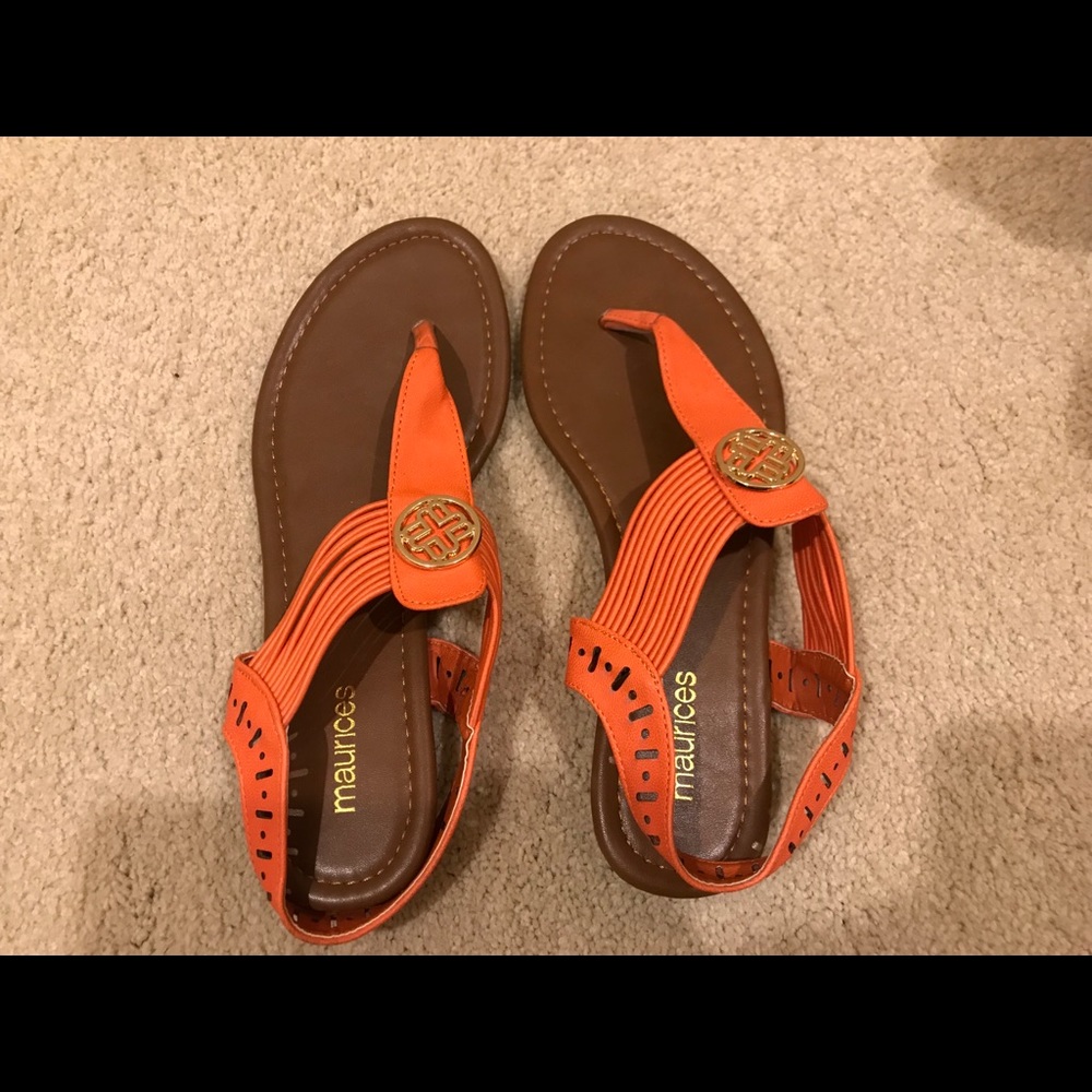 Maurices orange sandals